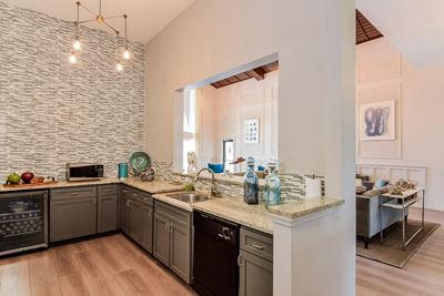 Clubhouse Kitchen at Verano Apartments, Florida